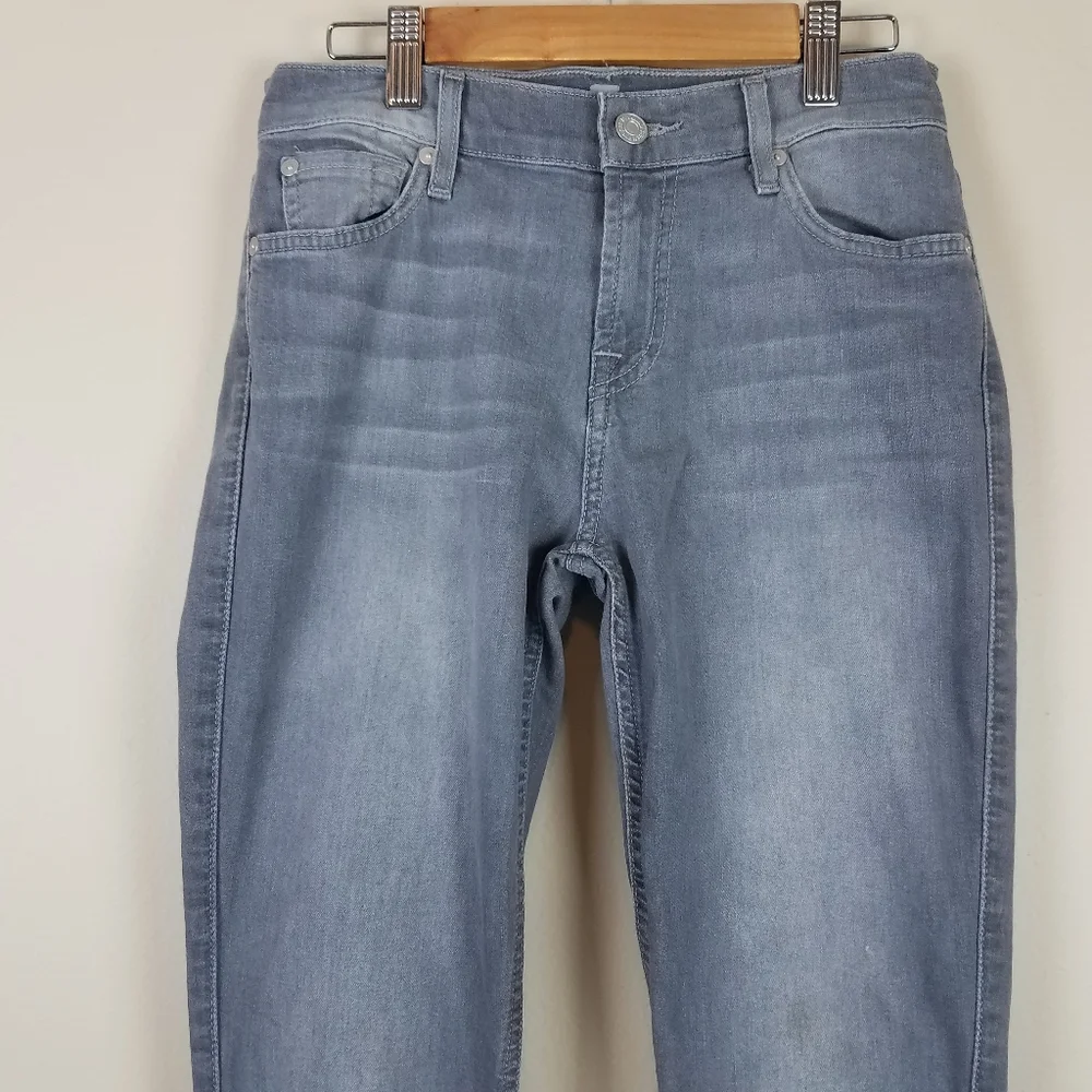 7FAM Gwenevere Skinny Stretch Grey Ankle Jeans - Picture 3 of 11